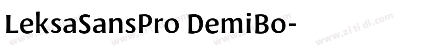 LeksaSansPro DemiBo字体转换
